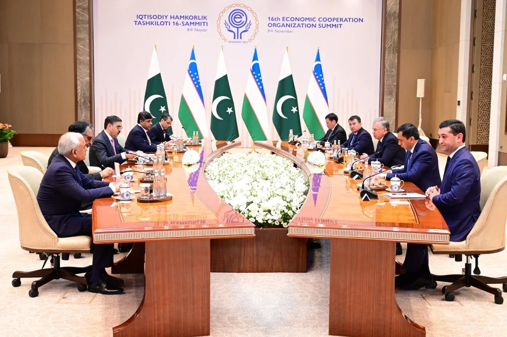 Pakistan’s Kakar at 16th Economic Cooperation Organization (ECO) Summit in Tashkent, Uzbekistan