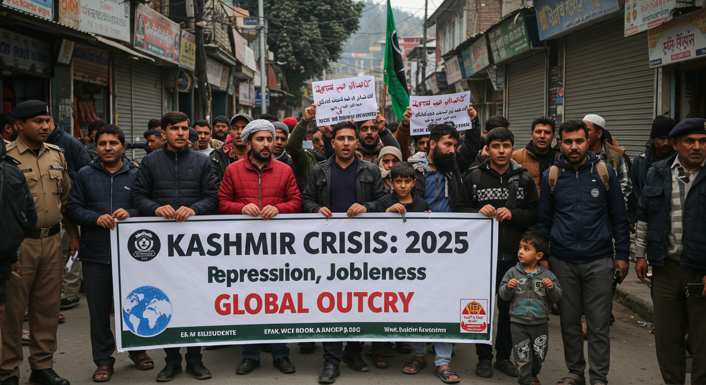 Kashmir Crisis 2025: Repression, Joblessness, Global Outcry Kashmir Crisis 2025: Repression, Joblessness, Global Outcry