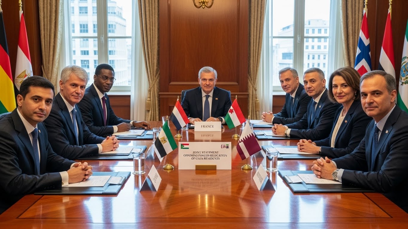 Eight Foreign Ministers Issue Joint Statement Opposing Forced Relocation of Gaza Residents Eight Foreign Ministers Issue Joint Statement Opposing Forced Relocation of Gaza Residents
