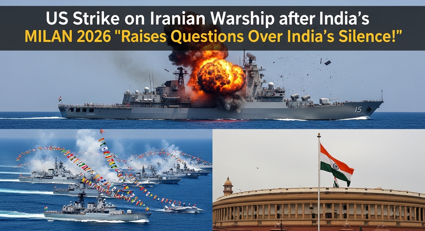 US Strike on Iranian Warship after India’s MILAN 2026 ‘Raises Questions Over India’s Silence! US Strike on Iranian Warship after India’s MILAN 2026 ‘Raises Questions Over India’s Silence!