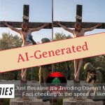 Fact Check: Viral Images of IDF Soldier Repairing Crucifixion Statue Are AI-Generated Fakes Fact Check: Viral Images of IDF Soldier Repairing Crucifixion Statue Are AI-Generated Fakes