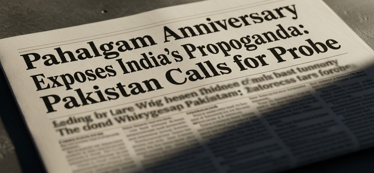 Pahalgam Anniversary Exposes India’s Propaganda: Pakistan Calls for Probe Pahalgam Anniversary Exposes India’s Propaganda: Pakistan Calls for Probe