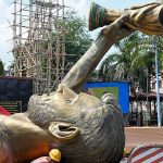 Messi’s Humbling: India’s Giant Idol Topples Amidst Bureaucratic Scrutiny