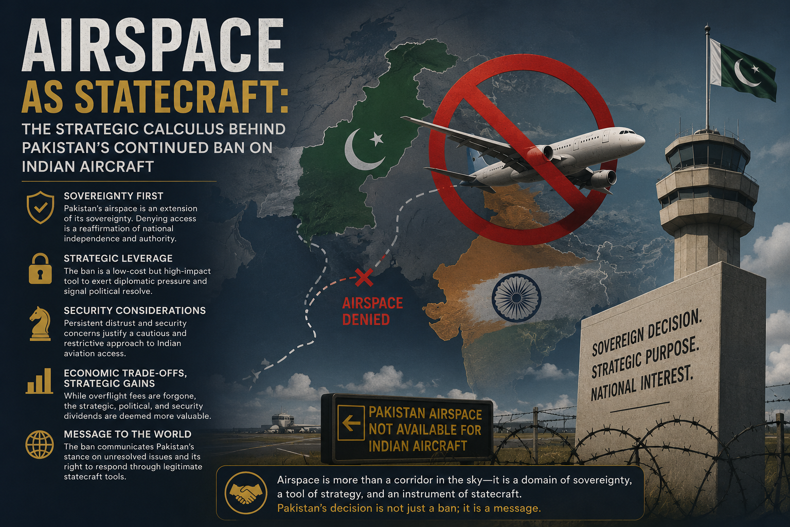 Airspace as Statecraft: The Strategic Calculus Behind Pakistan’s Continued Ban on Indian Aircraft Airspace as Statecraft: The Strategic Calculus Behind Pakistan’s Continued Ban on Indian Aircraft