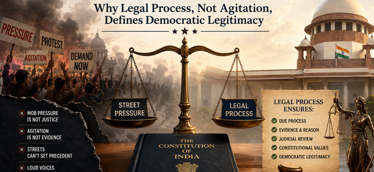 Constitutional Supremacy, Not Street Pressure: Why Legal Process, Not Agitation, Defines Democratic Legitimacy Constitutional Supremacy, Not Street Pressure: Why Legal Process, Not Agitation, Defines Democratic Legitimacy