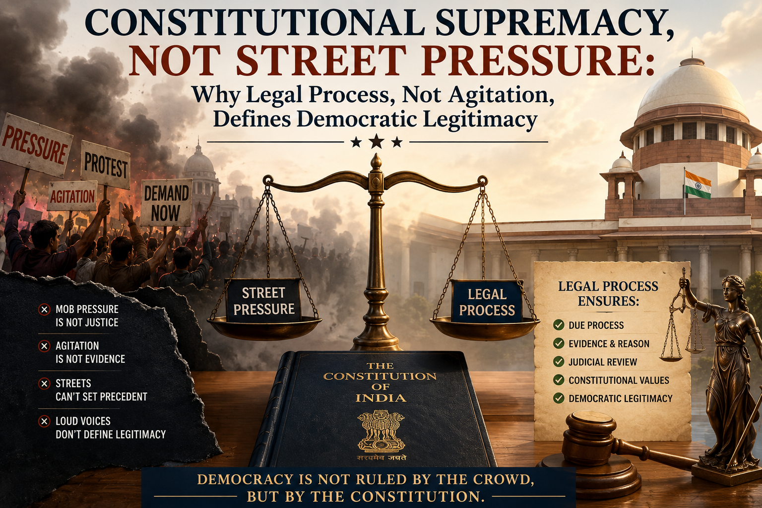 Constitutional Supremacy, Not Street Pressure: Why Legal Process, Not Agitation, Defines Democratic Legitimacy Constitutional Supremacy, Not Street Pressure: Why Legal Process, Not Agitation, Defines Democratic Legitimacy