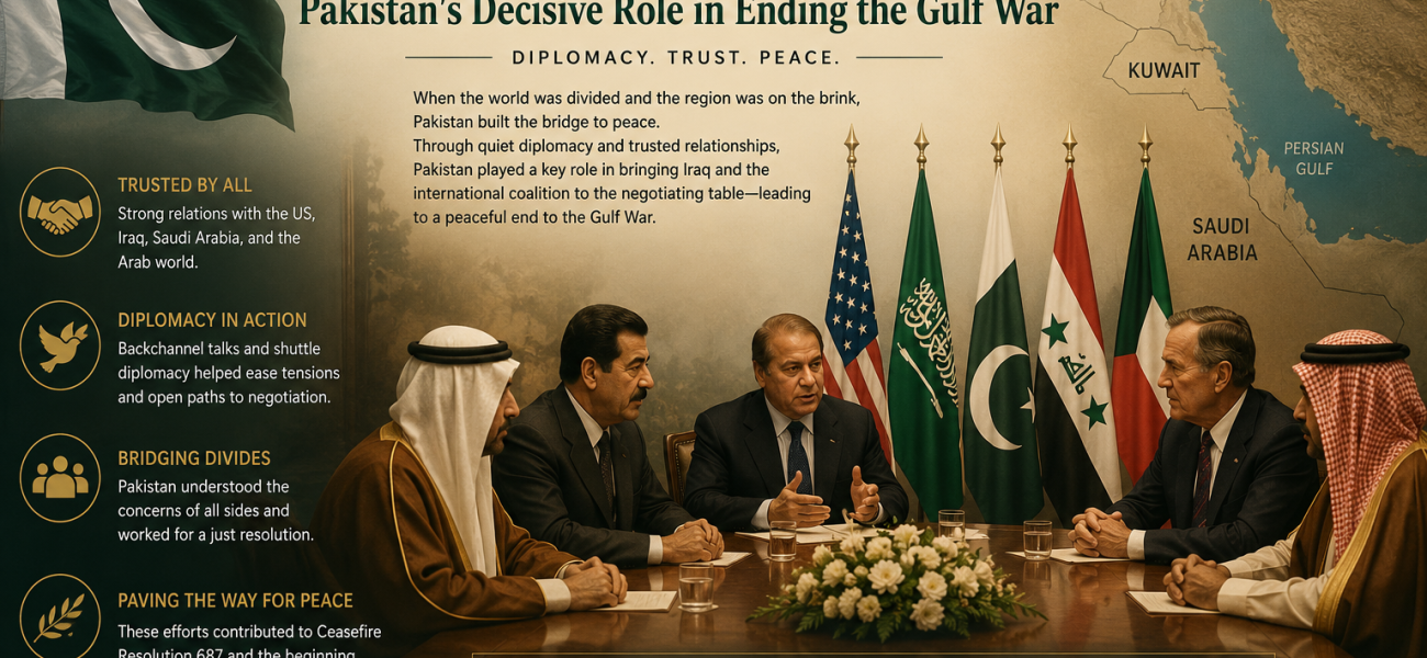 The Quiet Architect: Pakistan’s Decisive Role in Ending the Gulf War The Quiet Architect: Pakistan’s Decisive Role in Ending the Gulf War