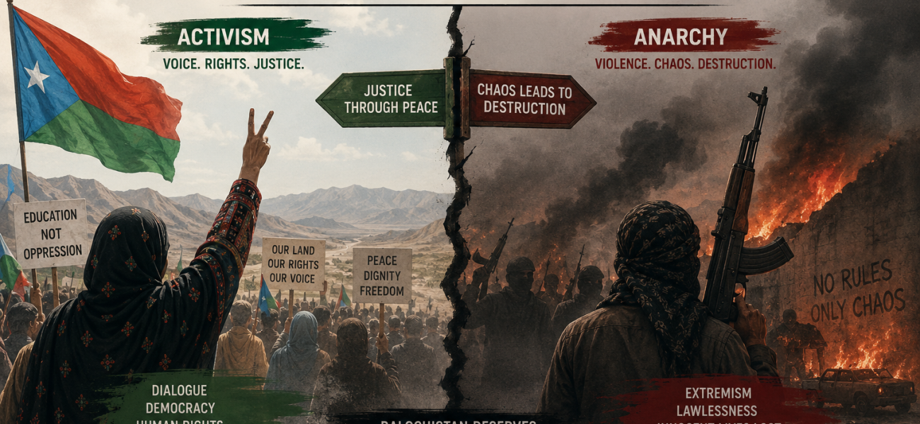 The Line Between Activism and Anarchy: Reassessing the Narrative in Balochistan The Line Between Activism and Anarchy: Reassessing the Narrative in Balochistan