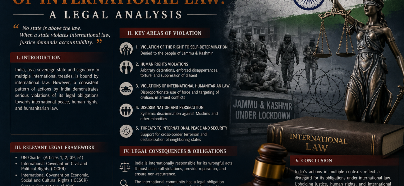 India’s Violations of International Law: A Legal Analysis India’s Violations of International Law: A Legal Analysis