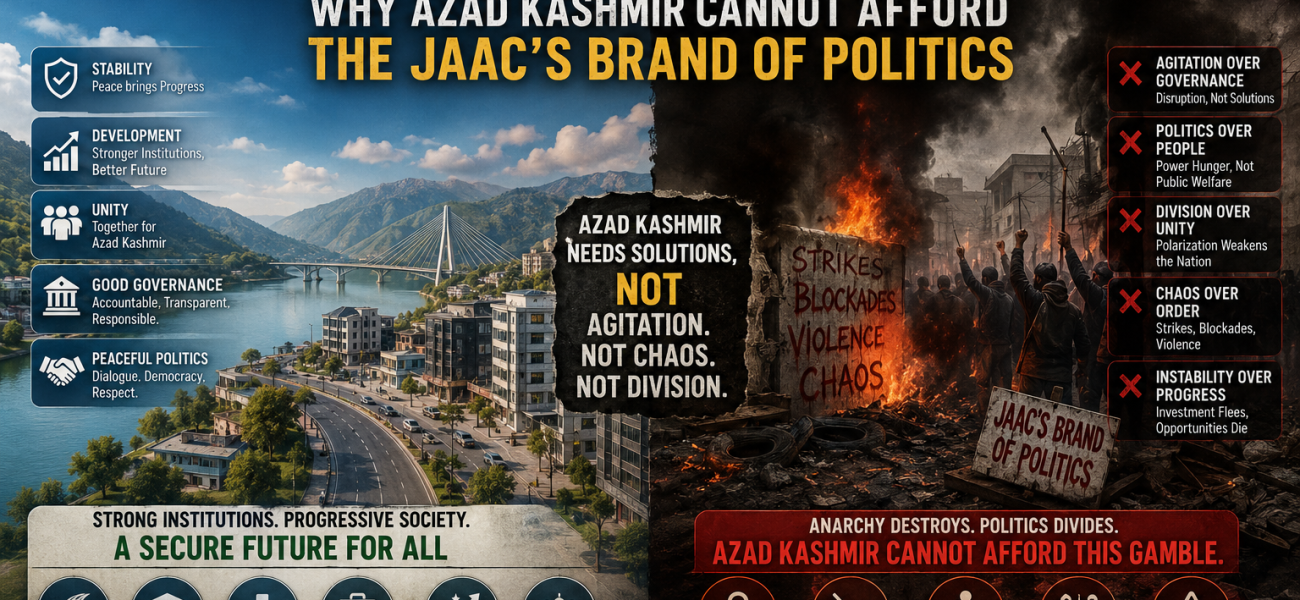 Order Over Anarchy: Why Azad Kashmir Cannot Afford the JAAC’s Brand of Politics Order Over Anarchy: Why Azad Kashmir Cannot Afford the JAAC’s Brand of Politics