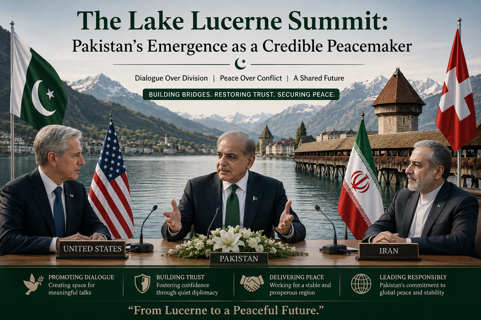 The Lake Lucerne Summit: Pakistan’s Emergence as a Credible Peacemaker The Lake Lucerne Summit: Pakistan’s Emergence as a Credible Peacemaker