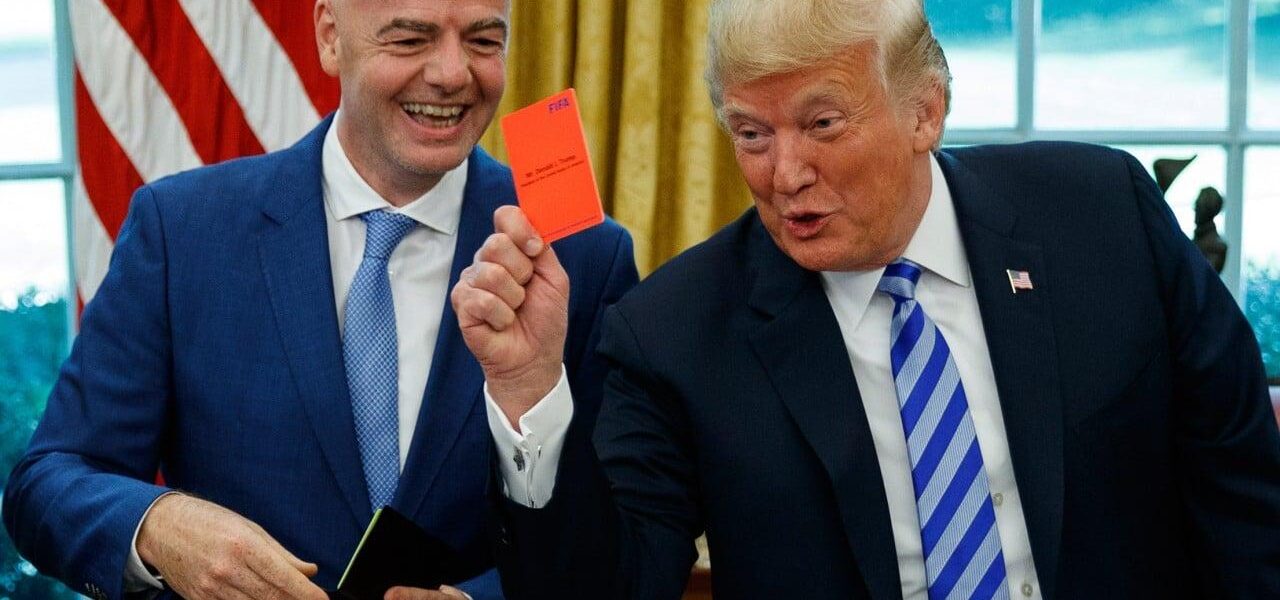 Protesters to Issue Red Cards to Trump and Infantino at World Cup Final Protesters to Issue Red Cards to Trump and Infantino at World Cup Final