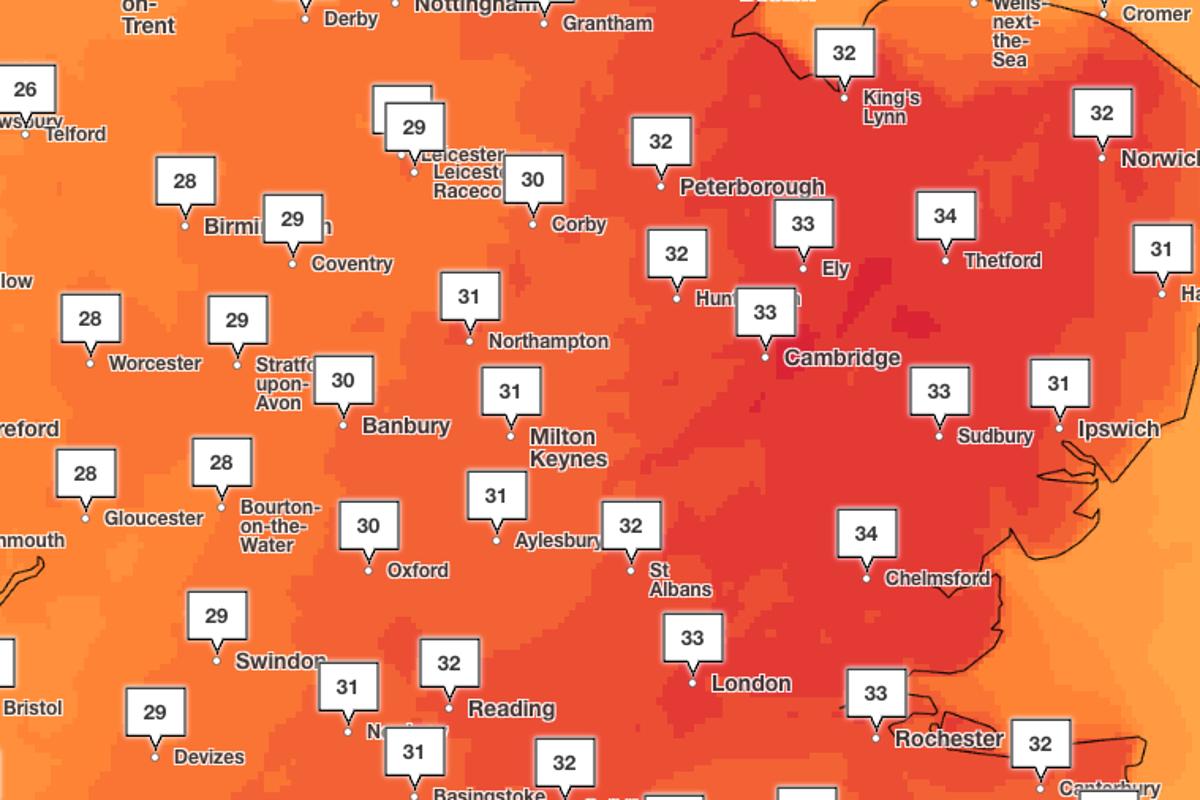 UK Heatwave Alert: Temperatures Expected to Hit 34C, Severe Wildfires Threaten South East UK Heatwave Alert: Temperatures Expected to Hit 34C, Severe Wildfires Threaten South East