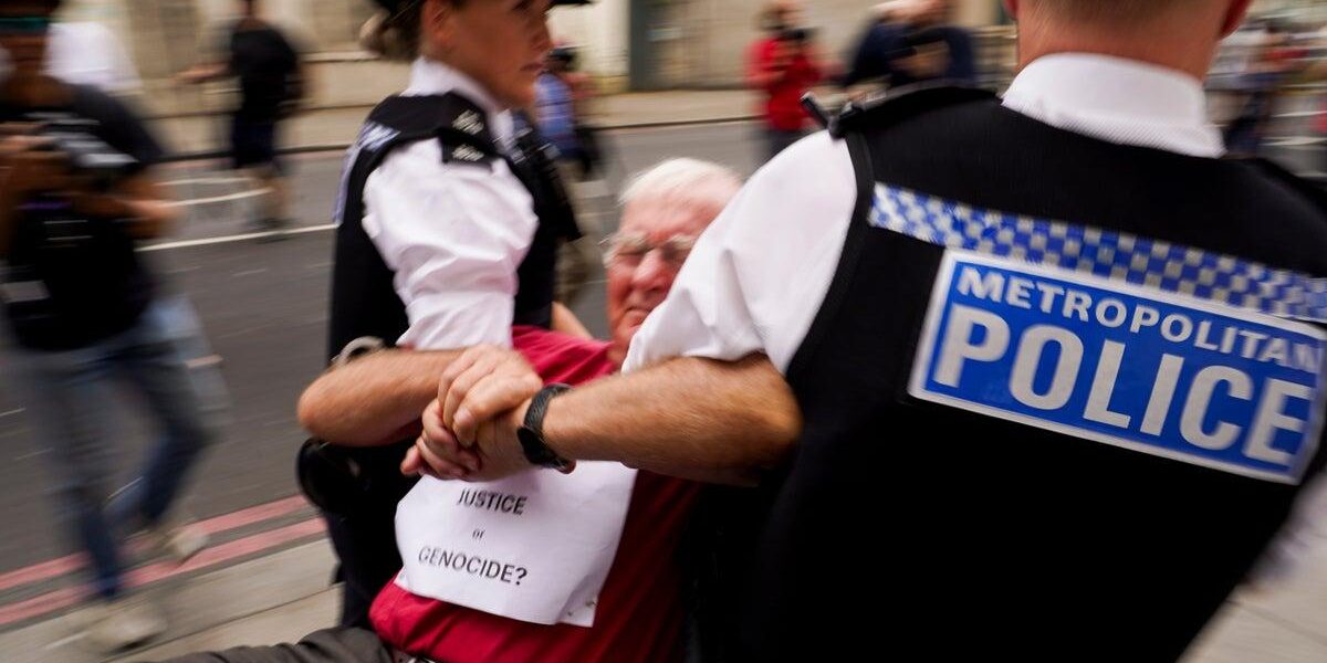 UK Police Arrest Dozens at London Protest Supporting Palestine Action UK Police Arrest Dozens at London Protest Supporting Palestine Action