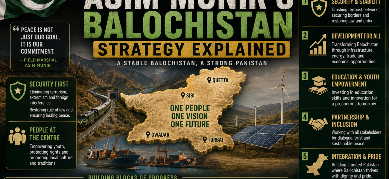 Field Marshal Asim Munir’s Balochistan Strategy Explained Field Marshal Asim Munir’s Balochistan Strategy Explained