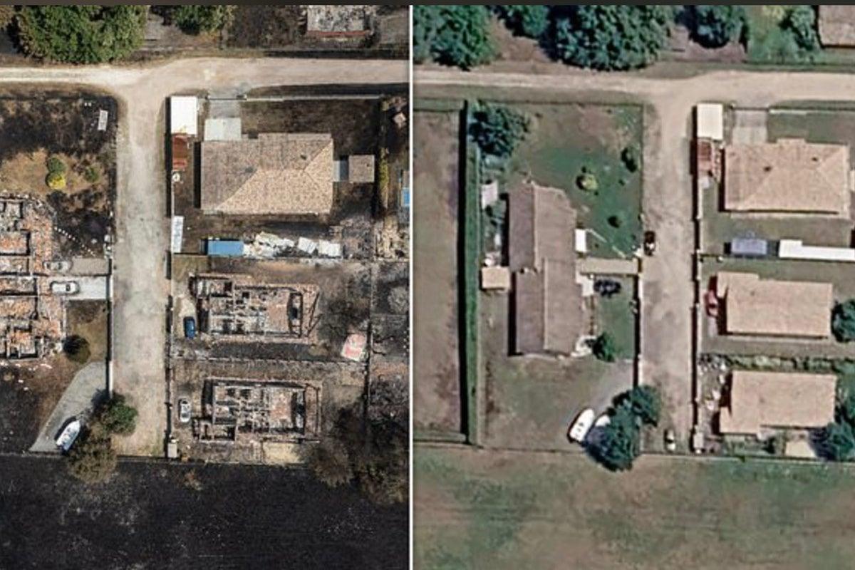 France and Spain Wildfires: Aerial Photos Show Extensive Damage, Entire Villages Ravaged France and Spain Wildfires: Aerial Photos Show Extensive Damage, Entire Villages Ravaged