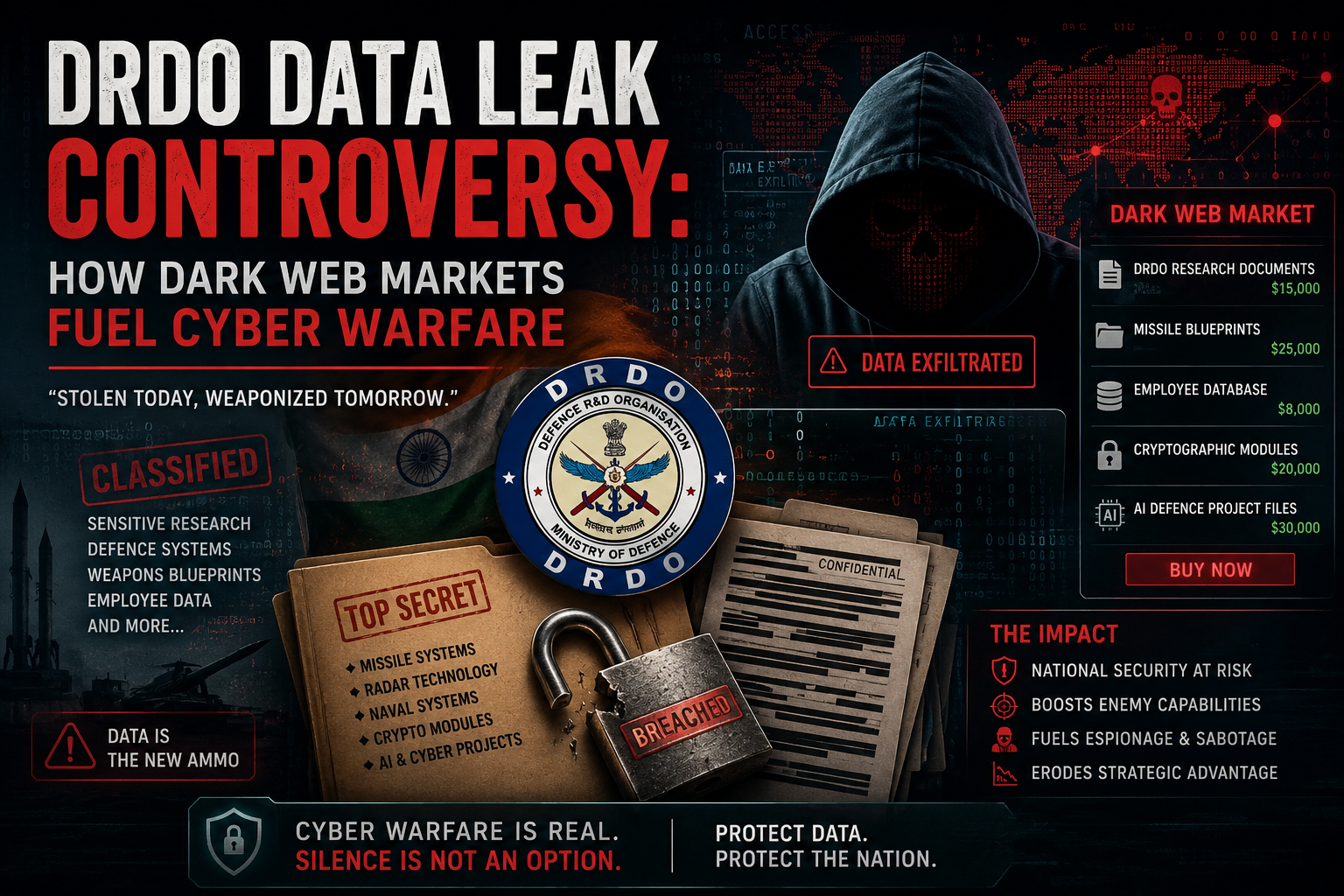 DRDO Data Leak Controversy: How Dark Web Markets Fuel Cyber Warfare