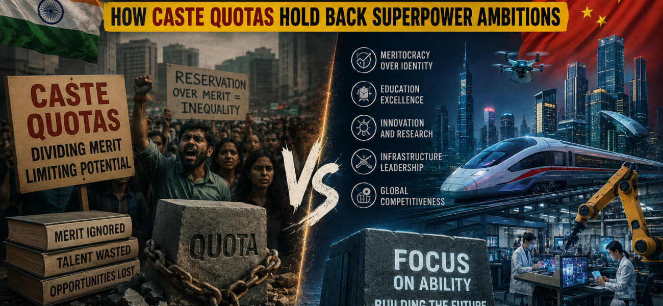India vs China: How Caste Quotas Hold Back Superpower Ambitions India vs China: How Caste Quotas Hold Back Superpower Ambitions