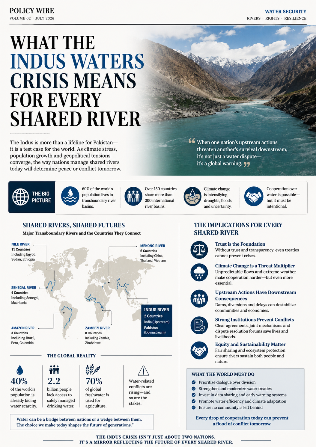 What the Indus Waters Crisis Means for Every Shared River What the Indus Waters Crisis Means for Every Shared River