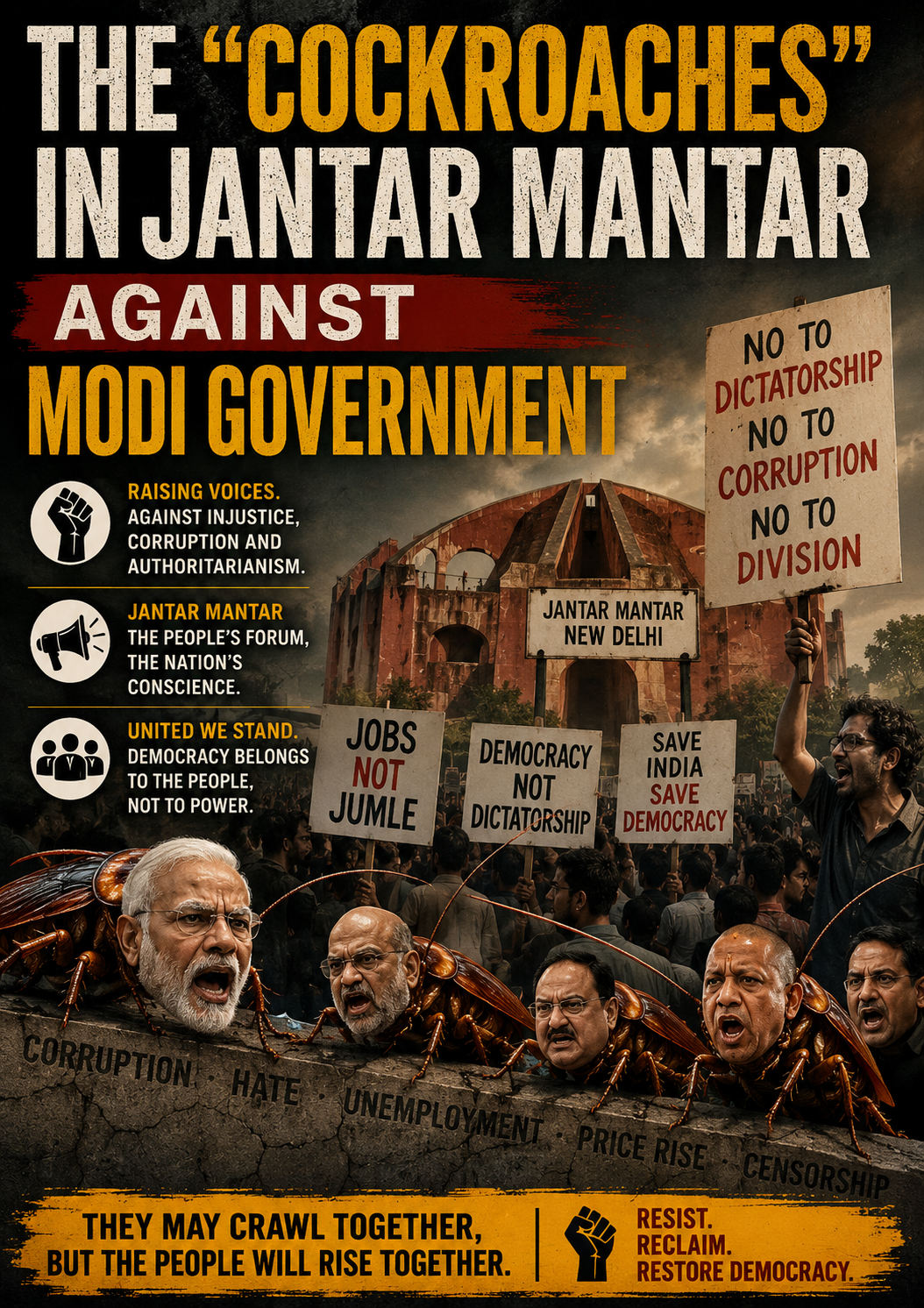 The “Cockroaches” in Jantar Mantar against Modi Government The “Cockroaches” in Jantar Mantar against Modi Government