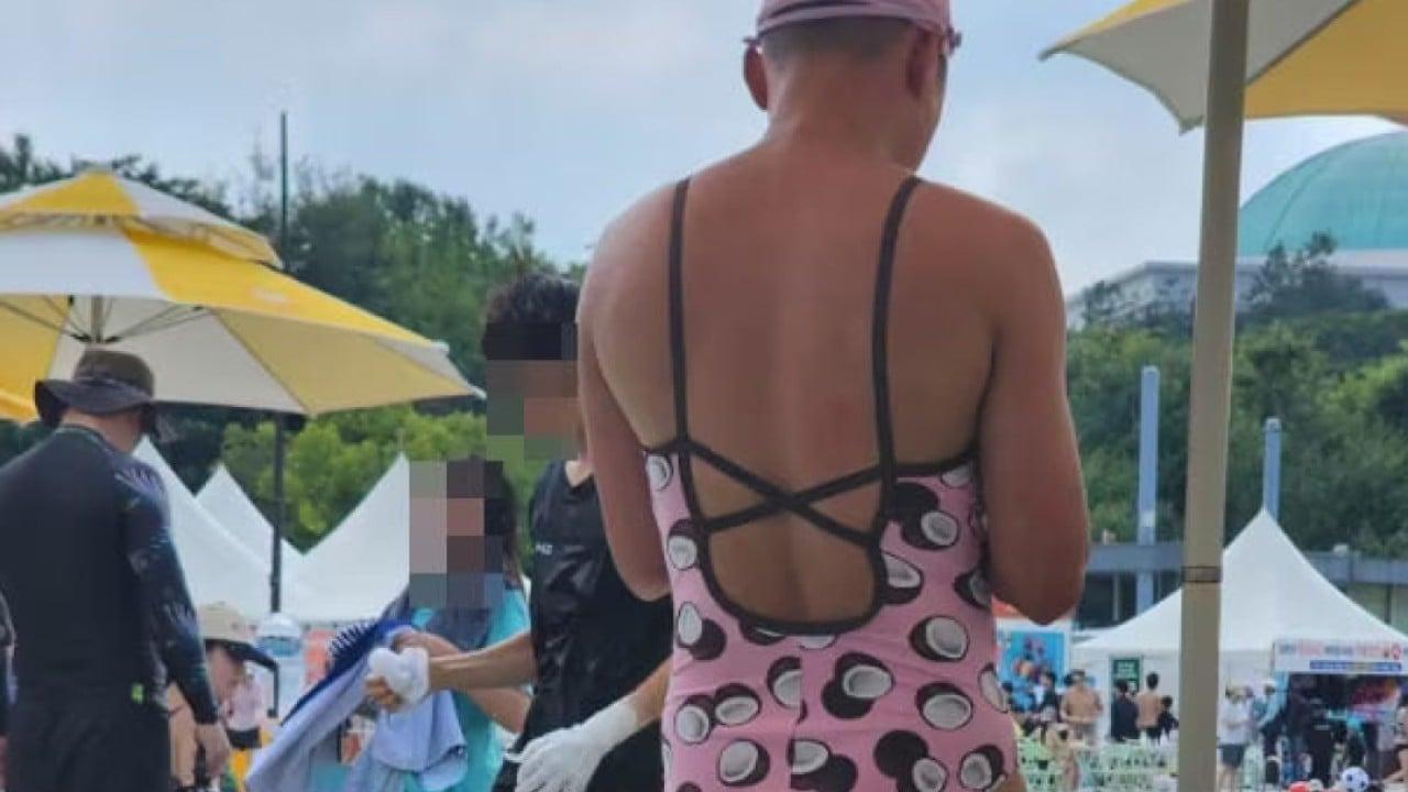 South Korean Man in Pink Swimsuit Sparks Online Debate Amid Heatwave South Korean Man in Pink Swimsuit Sparks Online Debate Amid Heatwave