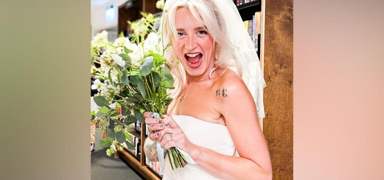 Thrifty Bride Shines in £2 Charity Shop Dress at Unique Wedding