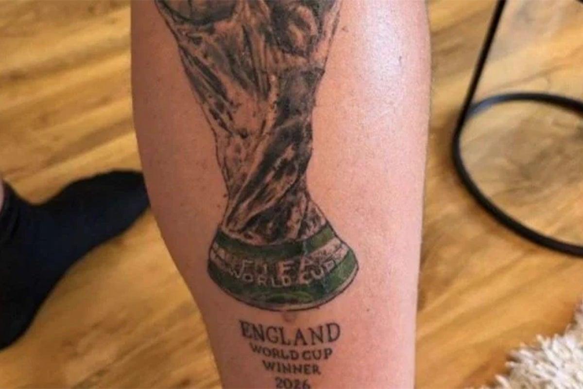 England Fan Revises Viral World Cup Tattoo Following Argentina’s Victory