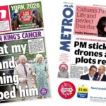 Queen Camilla’s Remarks on King’s Cancer Journey Highlighted in UK Newspapers Queen Camilla’s Remarks on King’s Cancer Journey Highlighted in UK Newspapers