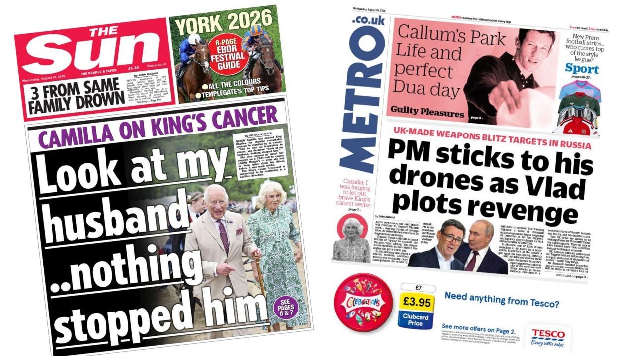 Queen Camilla’s Remarks on King’s Cancer Journey Highlighted in UK Newspapers Queen Camilla’s Remarks on King’s Cancer Journey Highlighted in UK Newspapers