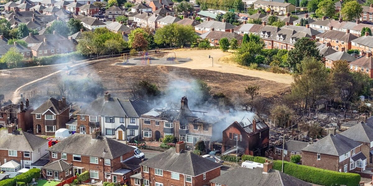 Couple Arrested Following Stoke-on-Trent Grass Fire: Four Houses Damaged