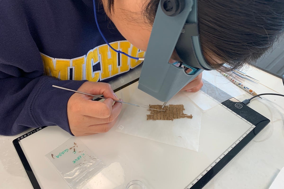 Nine Scholars Attend University of Michigan Seminar on Papyrus Manuscript Conservation Nine Scholars Attend University of Michigan Seminar on Papyrus Manuscript Conservation