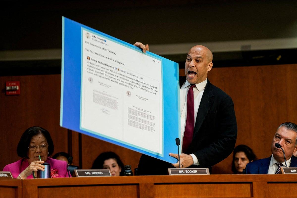 Cory Booker Criticizes Republicans for Supporting Trump’s Attorney General Nominee