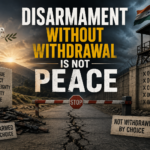 Disarmament Without Withdrawal Is Not Peace