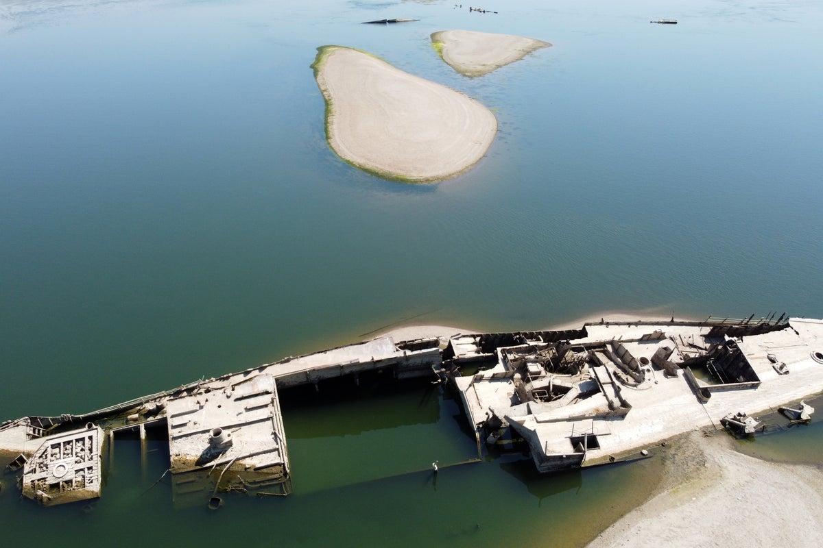 Historic WWII Nazi Ships Resurface as Danube River Dries Up