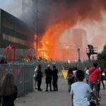 Major Fire Engulfs London Recycling Centre; Over 100 Firefighters Respond
