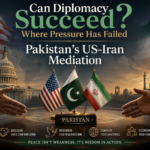 Can Diplomacy Succeed Where Pressure Has Failed? Pakistan’s US-Iran Mediation Can Diplomacy Succeed Where Pressure Has Failed? Pakistan’s US-Iran Mediation