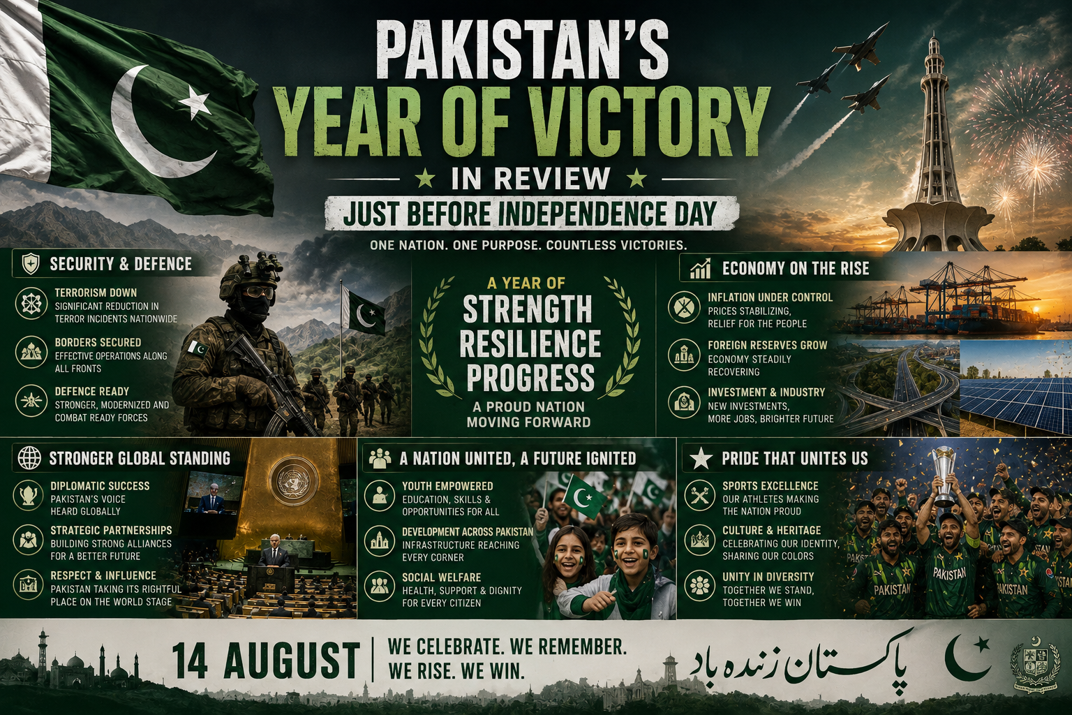 Pakistan’s Year of Victory in Review Just Before Independence Day Pakistan’s Year of Victory in Review Just Before Independence Day
