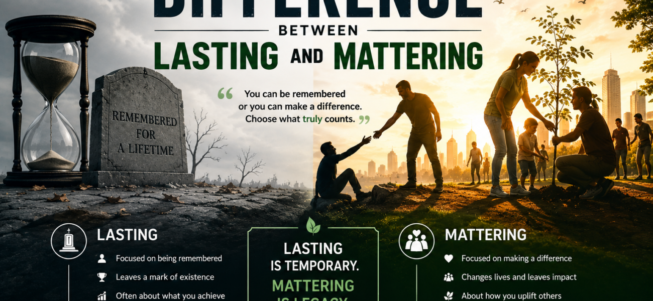The Difference Between Lasting and Mattering