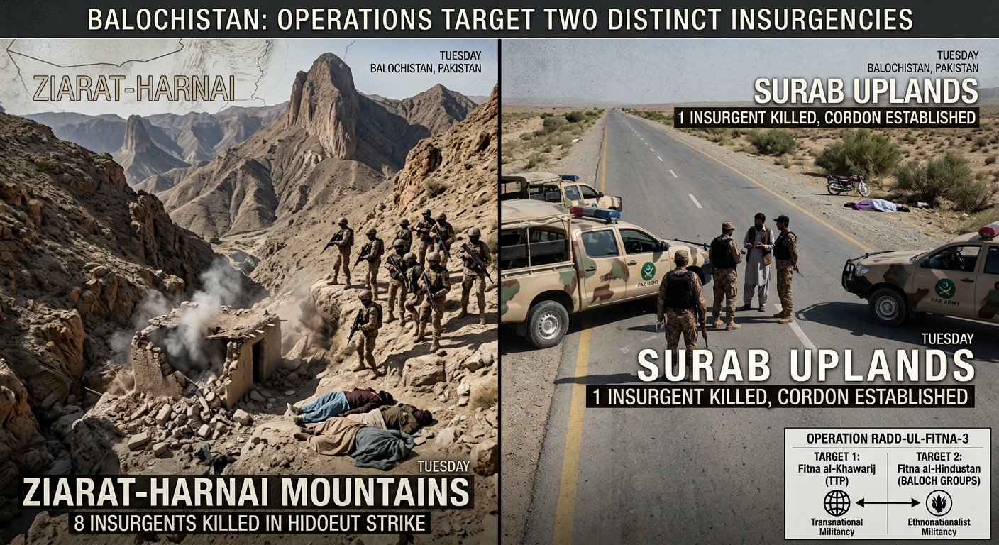 Balochistan Security Operations: 9 Terrorists Killed Across Ziarat, Harnai, and Surab Balochistan Security Operations: 9 Terrorists Killed Across Ziarat, Harnai, and Surab