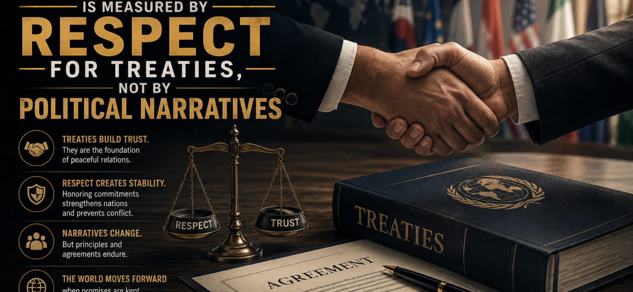 Goodwill Is Measured by Respect for Treaties, Not by Political Narratives