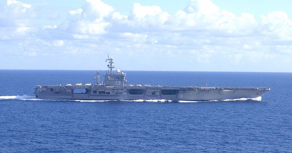 Two U.S. Aviators Eject During Landing on Virginia Carrier, Four Sailors Injured Two U.S. Aviators Eject During Landing on Virginia Carrier, Four Sailors Injured