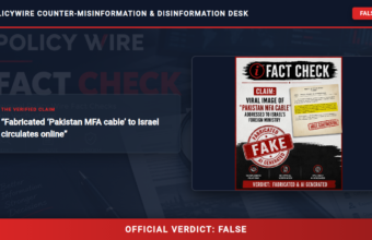 Fabricated ‘Pakistan MFA cable’ to Israel circulates online Fabricated ‘Pakistan MFA cable’ to Israel circulates online