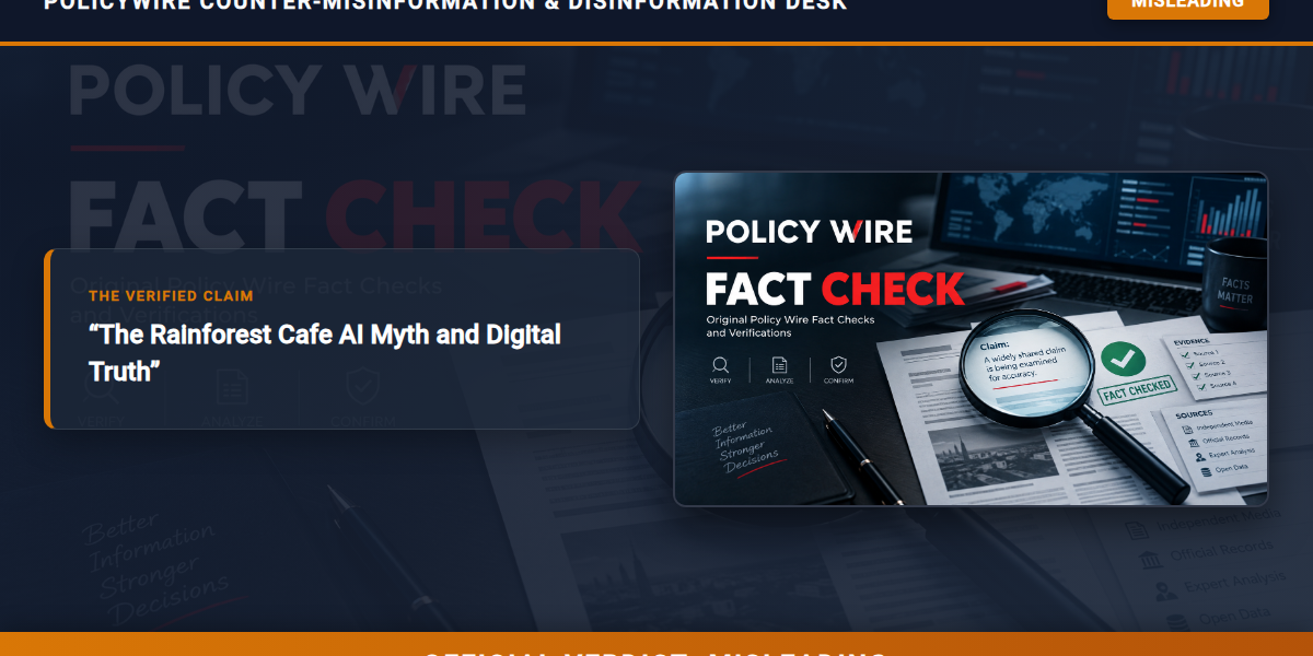 POLICY WIRE FACT CHECK: The Rainforest Cafe AI Myth and Digital Truth POLICY WIRE FACT CHECK: The Rainforest Cafe AI Myth and Digital Truth