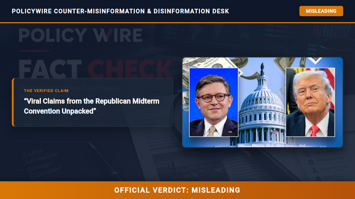POLICY WIRE FACT CHECK: Viral Claims from the Republican Midterm Convention Unpacked