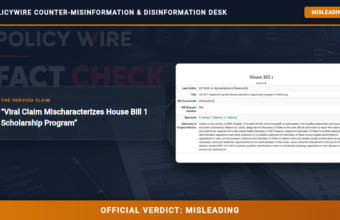 POLICY WIRE FACT CHECK: Viral Claim Mischaracterizes House Bill 1 Scholarship Program