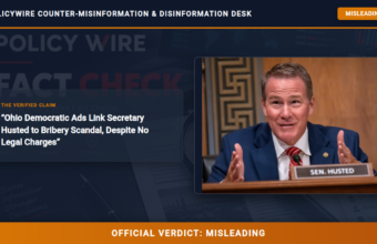 POLICY WIRE FACT CHECK: Ohio Democratic Ads Link Secretary Husted to Bribery Scandal, Despite No Legal Charges