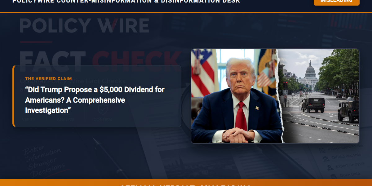POLICY WIRE FACT CHECK: Did Trump Propose a ,000 Dividend for Americans? A Comprehensive Investigation
