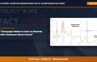 POLICY WIRE FACT CHECK: Champagne Makers to Draw on Reserves After Heatwaves Shrink Harvest POLICY WIRE FACT CHECK: Champagne Makers to Draw on Reserves After Heatwaves Shrink Harvest