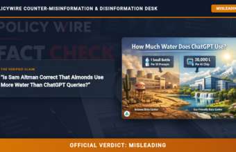 POLICY WIRE FACT CHECK: Is Sam Altman Correct That Almonds Use More Water Than ChatGPT Queries? POLICY WIRE FACT CHECK: Is Sam Altman Correct That Almonds Use More Water Than ChatGPT Queries?