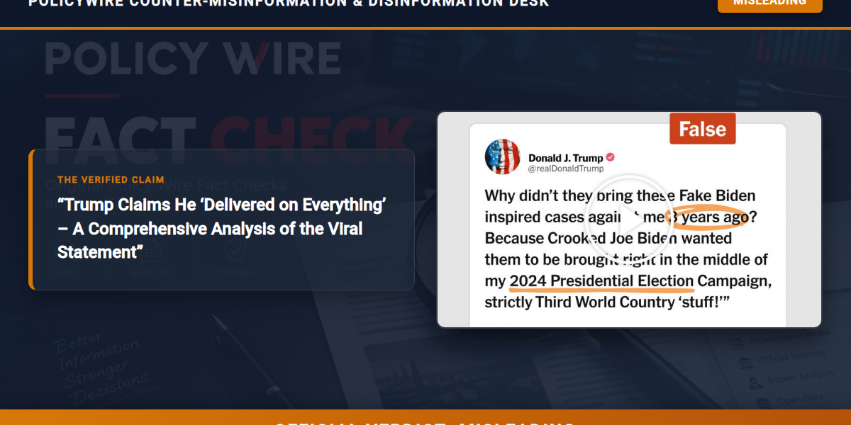 POLICY WIRE FACT CHECK: Trump Claims He ‘Delivered on Everything’ – A Comprehensive Analysis of the Viral Statement POLICY WIRE FACT CHECK: Trump Claims He ‘Delivered on Everything’ – A Comprehensive Analysis of the Viral Statement